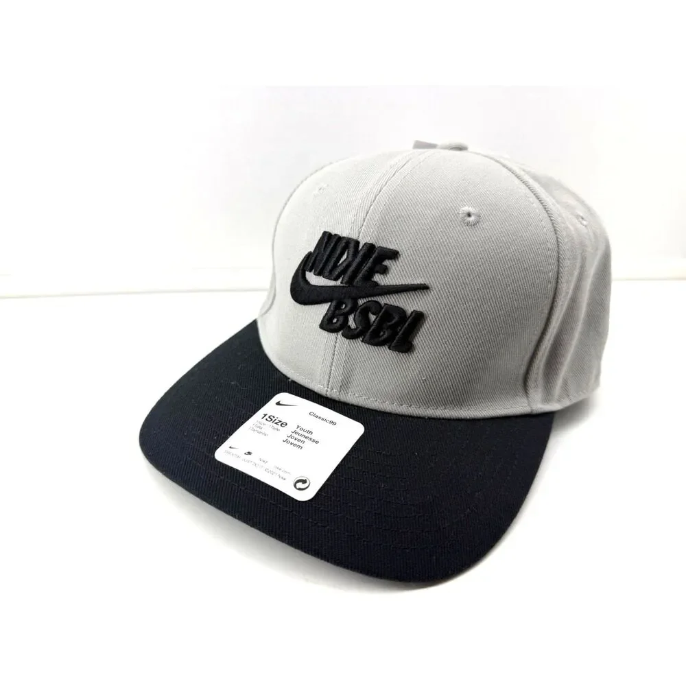 Nike Youth Classic99 Baseball Hat - Color: Pewter Grey & Black